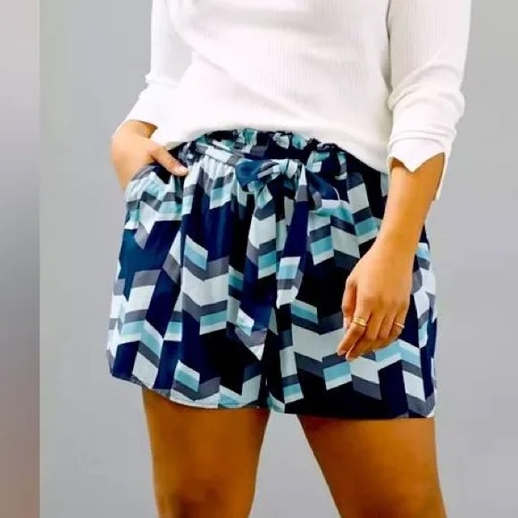 Peter Som for Anthropologie Athena Geometric Shorts Plus Size - Picture 1 of 11
